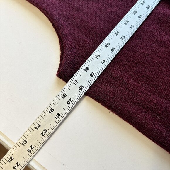 Vintage Robert Bruce Burgundy Wool Buttoned Mens Vest Size Large Academia - Picture 5 of 6